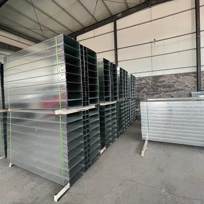 China Customizable Silver Galvanized Steel Cable Trough System Corrosion Resistant for Cable Management for sale