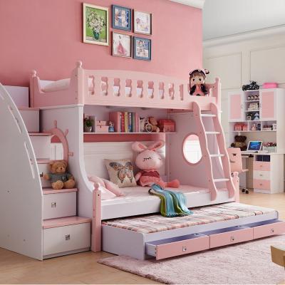 China Comfortable Wooden Kids Bunk Beds Kids Girls And Boys KIDS Modern Bedroom Furniture Wood With MDF Kids Beds Child for sale