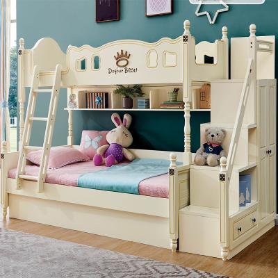 China Wood+MDF Wooden Kids Bunk Bed Beds Girls Boy for sale