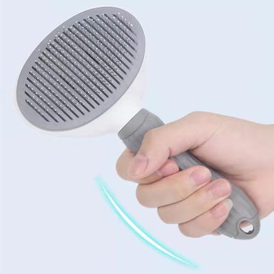 China One-Click Sustainable Design Cat Hair Remover Comb Cleaning Adjustable Pet Brush for sale