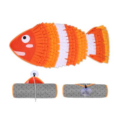 China New Design Viable Cat Dog Fish Shape Nose Training Forager Pet Snuffle Pad Toy Sniffing Pad for sale