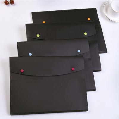 China Black Waterproof PP Folder 5 Pocket Expanding Folder PP for sale