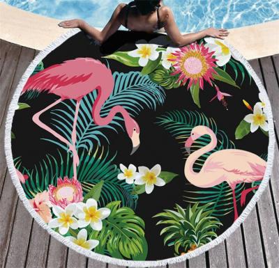 China QUICK DRY Round Beach Towel Turkey Blanket , Sunbed Cover Fitted Beach Towel for sale