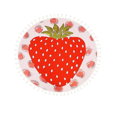 China Summer QUICK DRY Polyester Soft Textile Round Promotional Beach Towel for sale