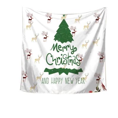 China High Quality Eco-friendly Christmas Decoration Rectangular Custom Printed Bedroom Tapestry for sale