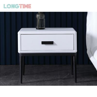 China Nightstand Nordic Modern Wooden Extendable Hotel Bedside Table with 1 Drawer for sale