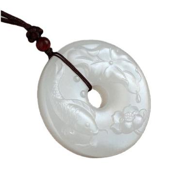 China Chinese style white jade jade pendant necklace for sale