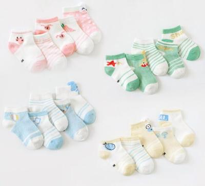 China Summer Thin Combed Mesh Baby Socks Children Baby Socks Cotton Breathable Cotton Booties Cute Cartoon Baby Animal Stockings for sale