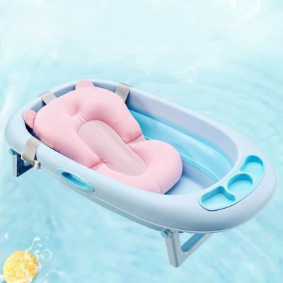 China Soft Baby Bath Pillow Baby Bath Seat Support Mat Foldable Baby Bath Tub And Chair Bathtub Infant Soft Anti-Slip Comfort Body Cushion Newborn Pillow Pad for sale