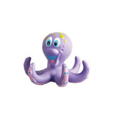 China Purple Octopus Baby Floating Bath Toys Bathtub Toy Animals Purple Octopus Floating Bath Toys Bathroom with 3 Interactive Flapping Rings for Kids for sale