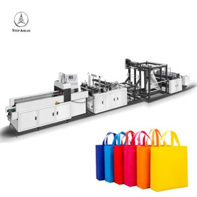 China Eco - Friendly Nonwoven Bag Semi - Automatic Rope - Through Bags Laminated Size Adjustment Nonwoven Bag Making Machine for sale