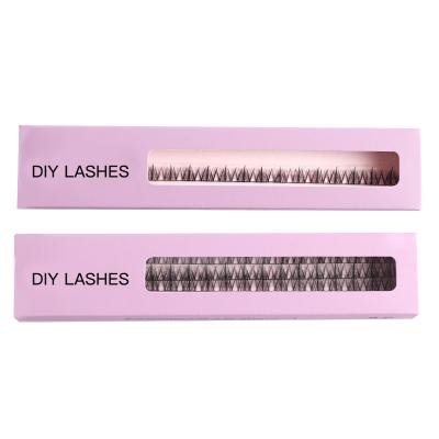 China Deep 2022 Hot Selling 3d Diy Glue Based Lashes Group Clear Eyelash Extension Strip Self-to Apply Group False Eyelashes for sale