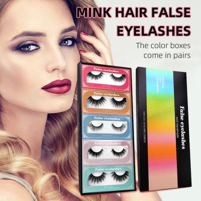 China New Natural Soft Thick Thin Mink Hair False Eyelashes Pairs for sale