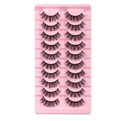 China Long/Fluffy/Multilayer/Comfortable Chemical Fiber 3d False Eyelashes Factory Wholesale 10 Thick/Pairs Multilayer 3d Eyelashes False Eyelashes for sale