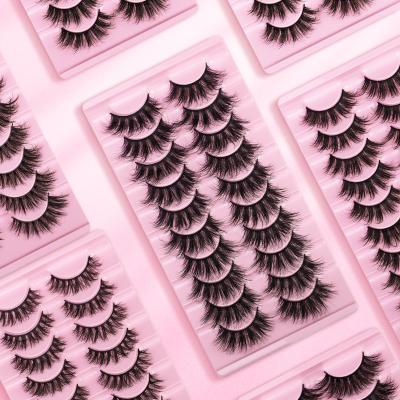 China Natural and American multi-level messy three-dimensional thick 3D long curl thin European thick false eyelashes for sale