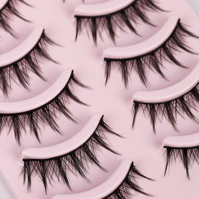 China Japanese Natural Pixie Cartoon 3D Simulation Preppy Soft Long False Eyelashes Precious False Eyelashes for sale