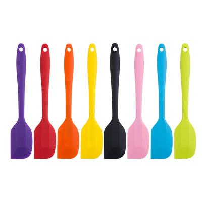 China Gujia Viable Heat Resistant Colorful Baking Pastry Tools Bake Cake Cream Scraper Non Stick Silicone Butter Spatula for sale