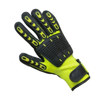 China A3 Impact Resistant Cut Protective Heavy Duty Machinist Hand Safety Oilfield TPR Anti-impact Working Gloves for sale