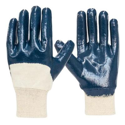 China Comfortable Cheap Work Oil Resistance Nitrile Rubber Anti Allergic Gloves for sale