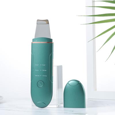 China TruelyBeauty Anti Aging Skin Scrubber EMS Ultrasonic Electric Facial Skin Scrubber DEEP CLEANSING Spatula for sale