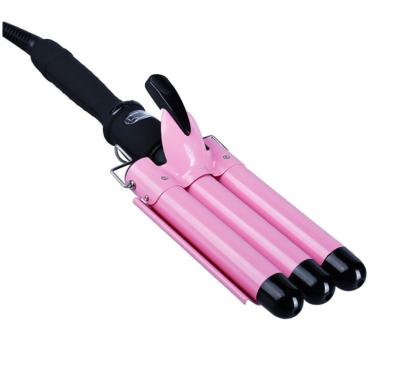 China 2021 New ABS LED Display Hot Sales LED Display 3/Triple Barrel Instant Device Hair Dangle Professional Hair Curler Rollers for sale