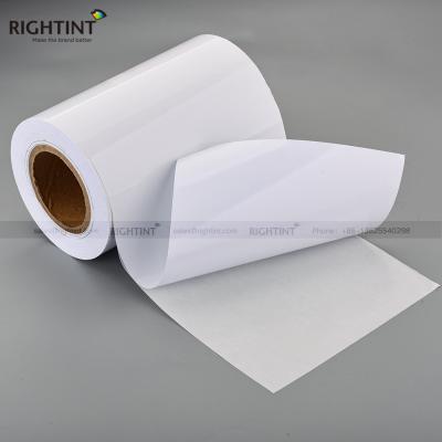 China Self Adhesive Inkjet MASKING Paper Roll Glossy Paper Custom Strong Adhesive Paper Blue and Red Sticker for Elections for sale