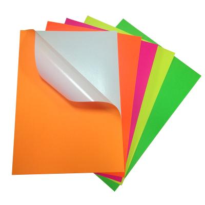 China Custom Made Custom Fluorescent Colorful Self Adhesive Sticker/Inkjet Sticker Offset Paper Sheets for sale