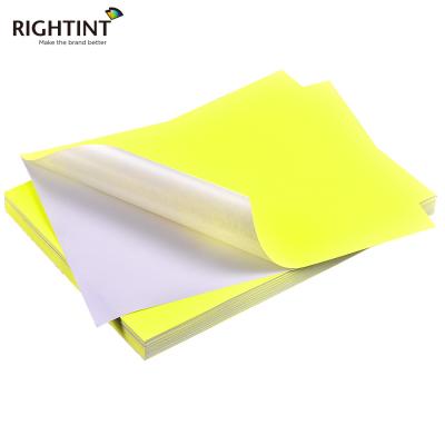 China Custom Decorative Paper Stickers Vinyl Sticker Fluorescent Paper Craft Offset / Inkjet for sale