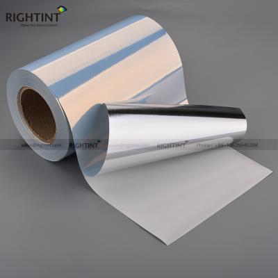 China Waterproof Wholesale Silver Gray Metallic Adhesive Foil Silver (Glossy) Foil Laminated Holographic Foil Sticker Paper Paper for sale