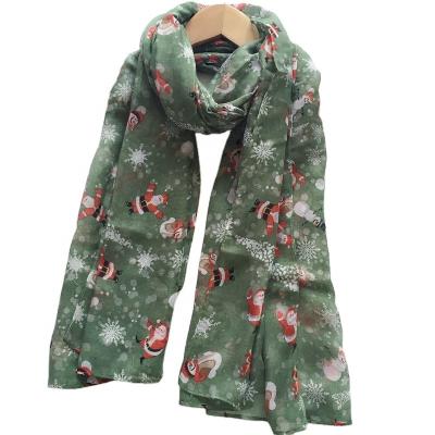 China Soft Touch Christmas Feeling Pattern Printing Scarf For Women Gifts for sale