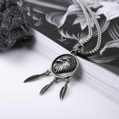 China Wholesale Fashion Hiphop Jewelry Stainless Steel Tribal Symbol Plated Punk Pendant Necklace for sale