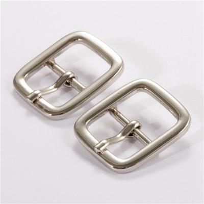 China Highly Used White Nickel Buckle Luggage Strap Premium Quality Belt Buckle Custom Metal for sale