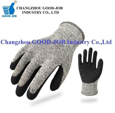 Cina Doppi guanti tagliati immersi di Sandy Nitrile Palm Coated 4443D dei guanti anti in vendita