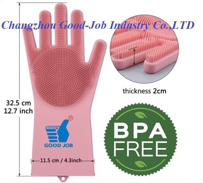 Cina Guanti protettivi del lavoro BPA di lavatura dei piatti libera amichevole del silicone di Eco in vendita