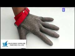 304 Stainless Steel Ring Metal Mesh Butcher Cutting Gloves