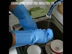 Silicone Food Grade Protective Work Gloves Dishwashing Scrubber Gloves 160g