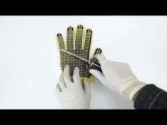 Aramid Fiber Insulated  Cut 5 Resistant Gloves With PVC Dots