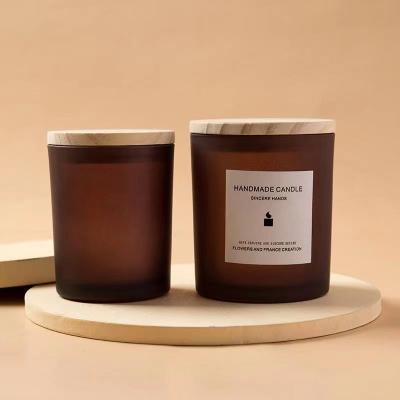 China Candle Jar Wholesale Custom Design Luxury Matte Color Candle Jar Private Labels For Candle Jars With Wooden Lids for sale