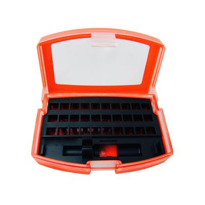 China Industrial Hot Sale 32 PCS Household DIY Tool Kit Plastic Toolbox Storage Case Red Box for sale