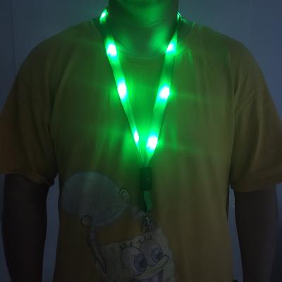 China Flashing-flashing on-fast steady--OFF LED carnival lanyards light up neon necklace LED lanyard for party for sale