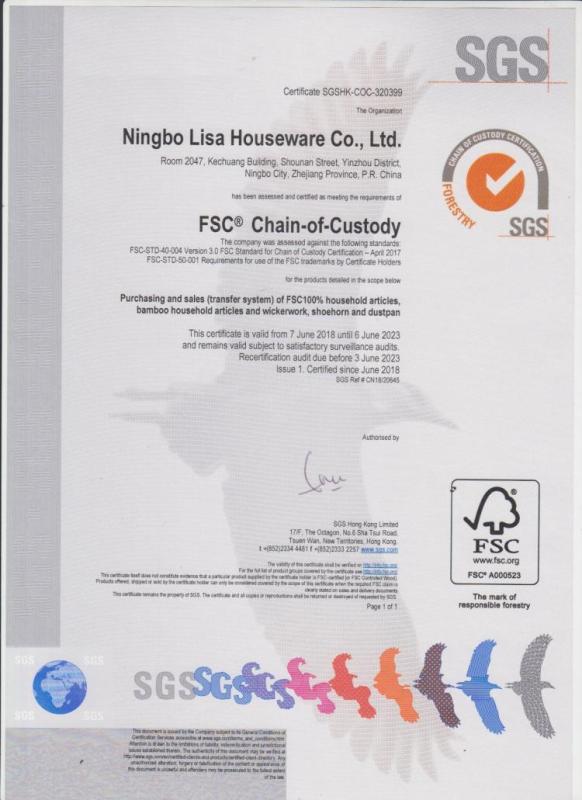 FSC - Ningbo Lisa Houseware Co., Ltd.