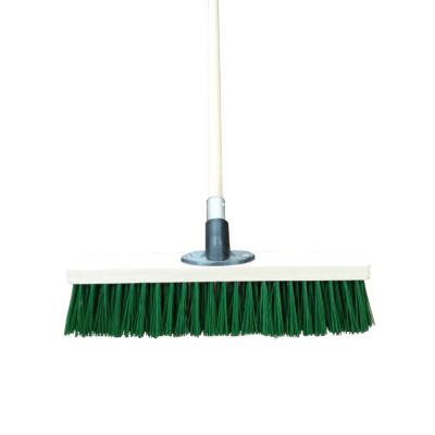 China High Quality Wooden Garden Broom With Long Handle Household Floor Household Plastic Brush Heavy Duty Sweeping Push Broom for sale