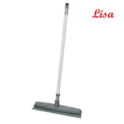 China Home Multifunctional Telescopic Handle Broom With Squeegee Made From Natural Soft Rubber For Pet Hair Carpet Dust Remove for sale