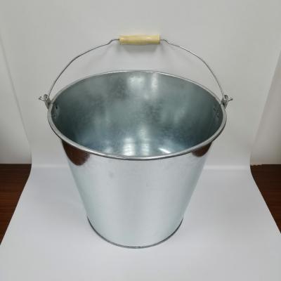 China Large Sustainable 18L Galvanized Steel Single Metal Bucket With Handle for sale