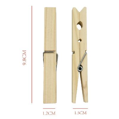 China The Cleaning/Laundry/Admission 20 9.8 cm Factory Wholesale Natural Wooden Clothespin Craft Large Clothespin The Decorative Clip for sale