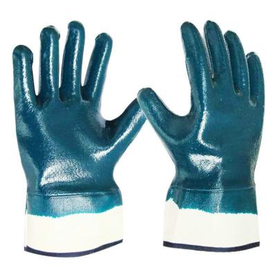 China Wholesale Oil Resistant China Supplier Nitrile Resistant Blue Coated Gloves Petroleum And Gas Resistant Safety Gloves for sale