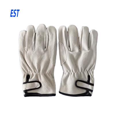 China Comfortable Hot Selling Cow Leather Split Leather Safety Oven Cut Resistant Industrial Welding Gloves for sale