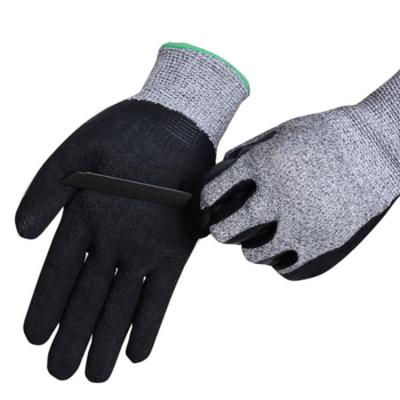 China New Arrival Breathable Cut Proof Excellent Nitrile Coated Anti Cut Impact Resistant Gloves for sale