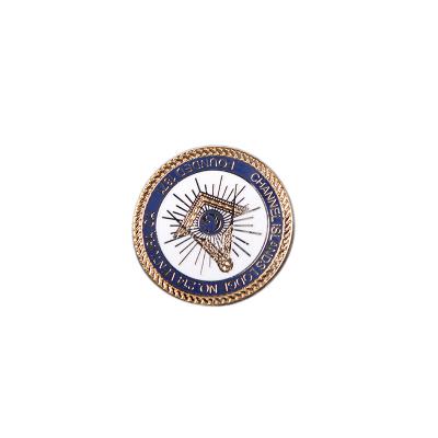 China Folk Art Factory Customized Popular Custom Party Lapel Metal Round Badge Text Lace Pin for sale