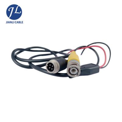 China Speaker Gold Supplier 4 Pin Aviation BNC Plus Bare Waterproof Connector For Digital Rear View System for sale